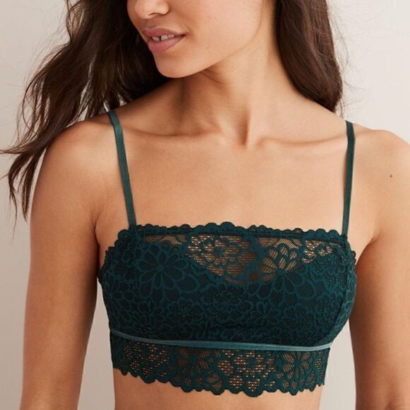 Red lace cami overlay bralette bra adjustable straps aerie size small‎ - Picture 1 of 4